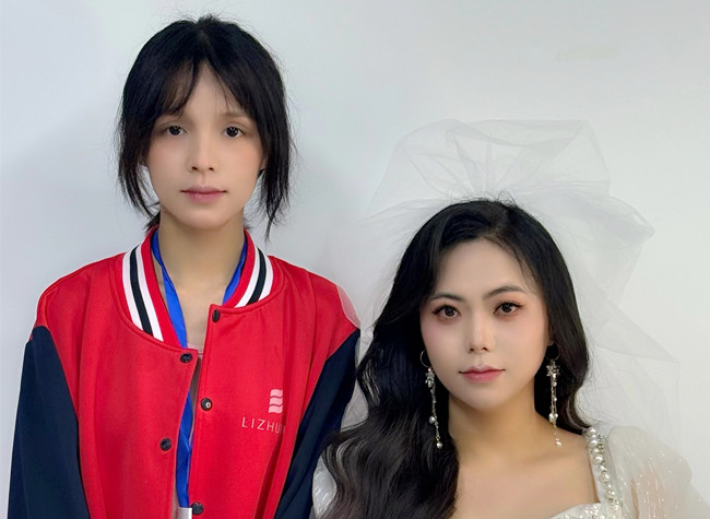 白紗韓式披發(fā)新娘，廣西培訓(xùn)美妝師作品